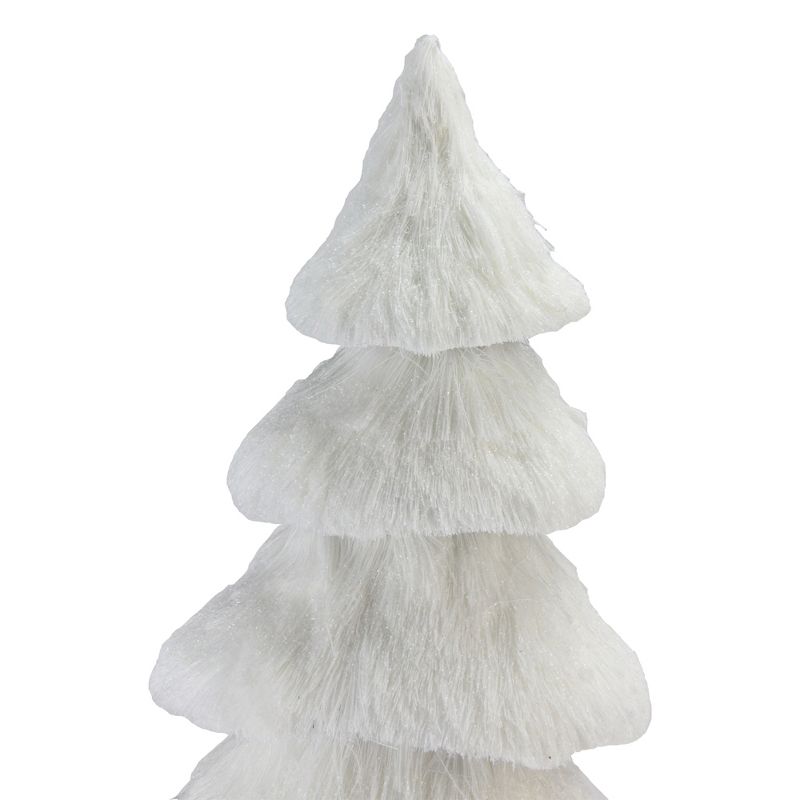 Northlight 17.25" White Faux Fur Birch Tree Christmas Decoration, 4 of 6