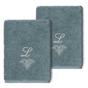 Linum Home Textiles 100% Turkish Cotton MONICA 2PC Embellished Washcloth Set - 1 of 1