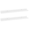 Wall Shelf Set of 2 High gloss white MDF 23.6x3.5x1.2 in - 2 of 4