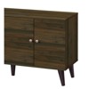 Syemin TV Stands and Consoles Fashion TV Stand for TVs up to 47.3" with 2 Storage Shelves 1 Cabinet for TV in Living Room, Brown, 47.3"*15.2"*25.6" - 4 of 4