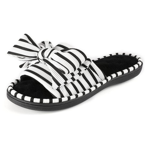 Women's Coral Band Slide With Oversized Bow, Size 11-12 Us Women, Black :  Target