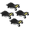 4Pcs Wheel Dolly Set for Cars, Trucks, Trailers, SUVs, 8000LBS Metal Vehicle Wheel Carts with Brakes for Garage, Maintenance, Tire Changes, Black - 2 of 4