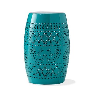 Iron Side Table - 12 Inch, Teal As Shown - 1 of 2