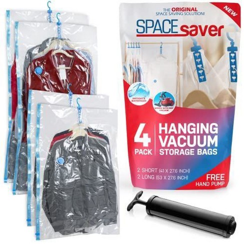 Spacesaver Hanging Vacuum Storage Bags For Coats 4 Pack Target