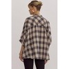 Women's Oversized Plaid Button Down Shirt - entro - 3 of 4
