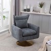 CAVINAS Linen Swivel Accent Chair with Wraparound Backrest,Comfy Upholstered Swivel Living Room Chairs,Reading Chairs for Living Room - 4 of 4