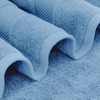 BRINJOY Luxury Bath Towel Set of 8 - 100% Turkish Cotton Highly Absorbent, 2 Luxury Bath Towels 700GSM, 2 Hand Towels, 4 Washcloths, Light Blue - 4 of 4
