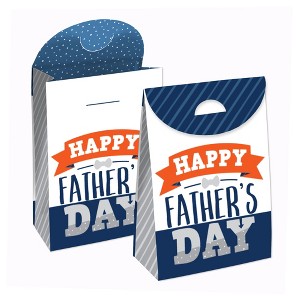 Big Dot of Happiness Happy Father's Day - We Love Dad Gift Favor Bags - Party Goodie Boxes - Set of 12 - 1 of 4