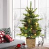 Puleo 42" Pre-lit Potted Artificial Christmas Tree with Clear Lights and Pine Cones: Indoor/Outdoor, PVC - 3 of 4
