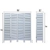 Sevobal Partitions And Room Dividers 4 Pieces Shutter Screen, Portable Room Dividers And Partitions For Bedroom, Office, White, 63.6"*0.7"*67" - 2 of 4