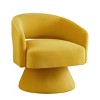 Modern 360° Swivel Accent Chair Armchair Comfy Velvet Swivel Barrel Chair For Living Room Bedroom,Lounge Chair With Open Backrest-Cuddlewood - 2 of 4