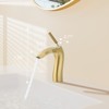 DOMETOUR Brushed Gold Single Handle Lavatory Basin Sink Faucet - 4 of 4
