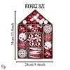 70pc Endearing Prominent Red and White Christmas Ornament Set, Bauble Bundle with Candycane Colors and Patterns| OrnamentallyYou - 3 of 4