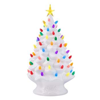 Mr. Christmas Animated Nostalgic Ceramic LED White Christmas Tree - 14