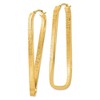 Black Bow Jewelry 4mm, Textured Twisted Oval Hoops in 14k Yellow Gold, 60mm (2 3/8 Inch) - 2 of 4