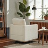 Mshliw Square Swivel Accent Chair with Chenille Upholstery, Thick Seat Cushion, Single Sofa, Removable Back Pillow and 360° Rotation for Living Room - 4 of 4