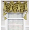 RLF Home 4" Top Tab High Quality Fabric Trellis 3-Scoop Victory Swag for Windows 54" x 25" Sage - 2 of 4