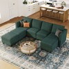 Belffin Modular Sectional Couch with Storage Ottoman U Shaped Corduroy Sectional Sofa with Chaise Convertible Modern Sectional Sofa Couch - 2 of 4
