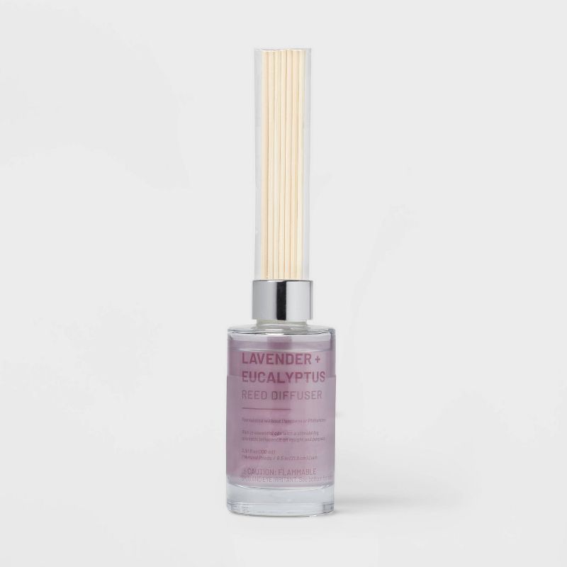 100ml Glass Reed Diffuser Lavender &#38; Eucalyptus - Threshold&#8482;, 1 of 6
