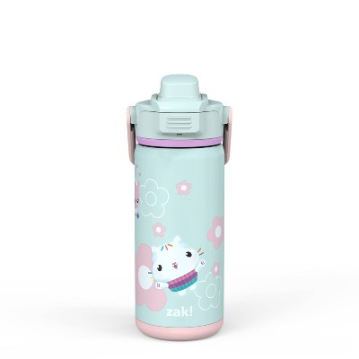Zak Designs Antimicrobial 14oz Stainless Steel Double Wall Vacuum Beacon Bottle