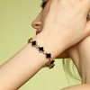 SOHI Women's Onyx Black The Small Clover Tennis Bracelet - 3 of 4