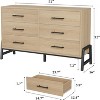 Homhougo 52" Wide 6-Drawer Closet Dresser, Freestanding Wooden Storage Cabinet for Bedroom & Living Room - 2 of 4