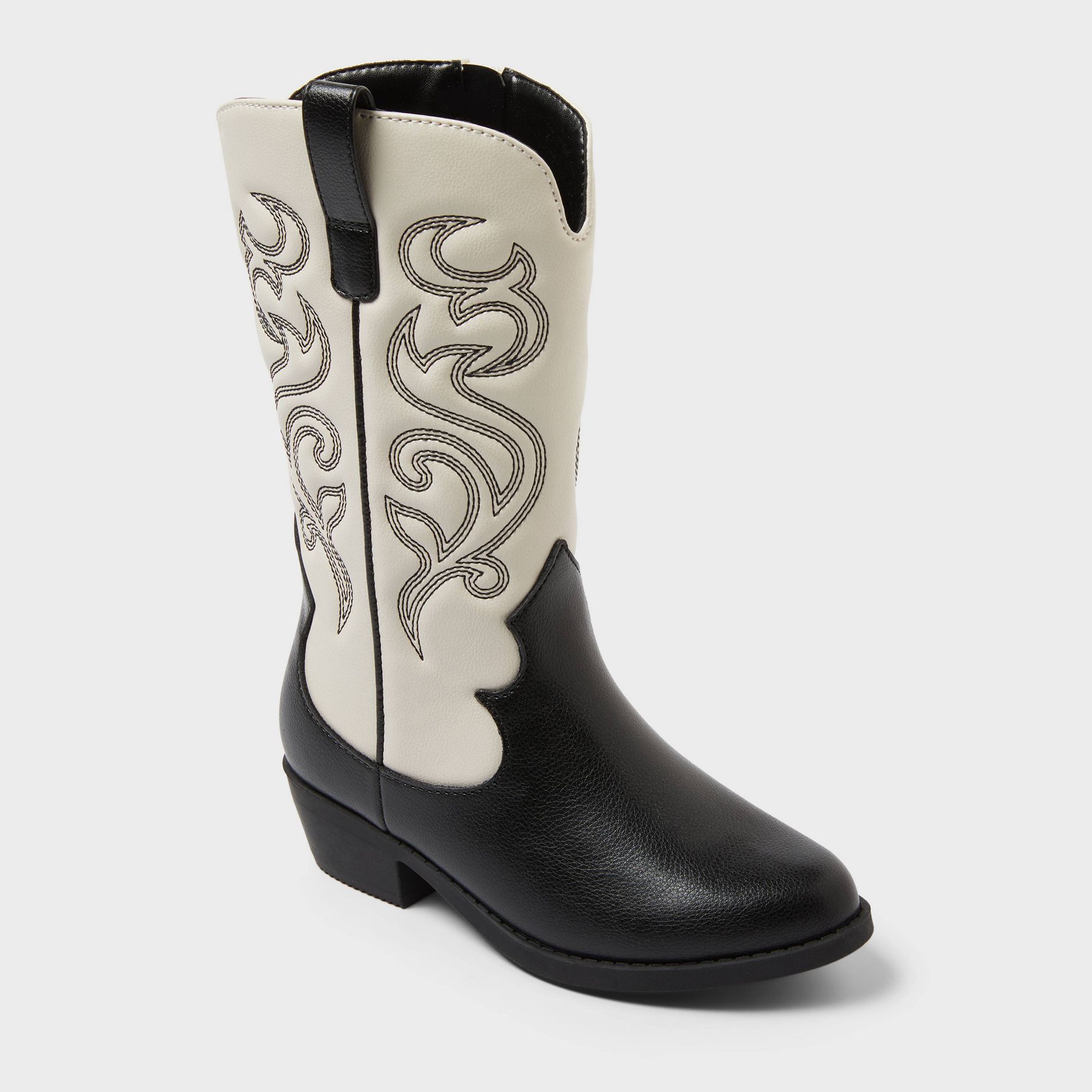 Girls' Bexley Western Boots - Cat & Jack™ White/Black