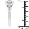 Slickblue Radiant 2.9 Ct. Triple Stone Engagement Ring for Women with Round and Baguette Stone Cuts, Size 5 to 10 - 4 of 4
