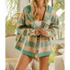 Women's Third Time's the Charm Plaid Hooded Shacket - BiBi - 3 of 4