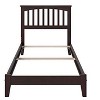 AFI Furnishings Mission Twin Extra Long Traditional Bed with Open Footboard and Turbo Charger in Espresso - 4 of 4