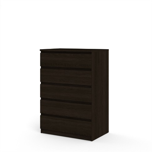 Wood Scottsdale 5 Drawer Chest In Coffee Brown Tvilum Target