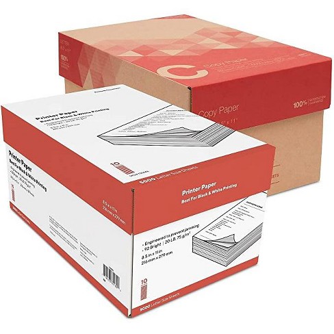 Myofficeinnovations 8.5 X 11 Printer Paper 20 Lbs. 92 Brightness 500/ream  10 Reams/carton 135848 : Target