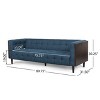 GDFStudio Croton Contemporary 89.75" Fabric/Boucle Tufted 3 Seater Sofa - 3 of 4