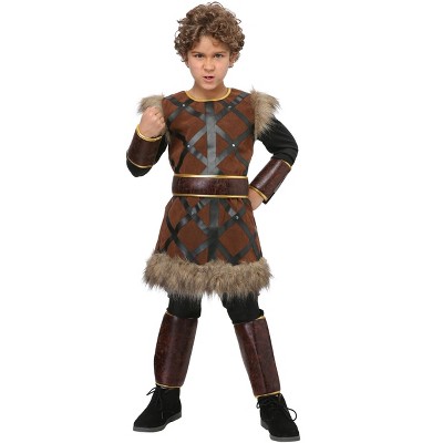 Halloweencostumes.com Large Boy Boy's Fighting Viking Costume, Brown ...