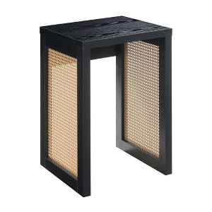 Breighton Home Northfield Weave End Table in Black/Beige Barley - 1 of 4