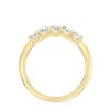 GILDED 14KT Gold Plated and 925 Sterling Silver Engagement Rings for women in 1/2 ctw 5 Stones Lab Grown Diamond Ring in Size 7 - 3 of 4