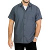 HAPPY BAY Men's Short Sleeve Button Down Casual Collar Camp Summer Shirts Business Shirts for Men Vacation Solid Shirts with Pocket - 2 of 4