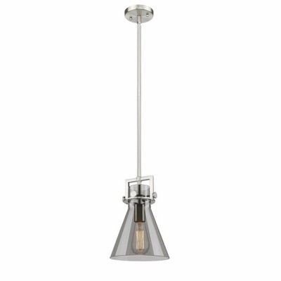 Newton Cone - 1 Light Stem Hung Pendant In Industrial Style-11.38 Inches Tall and 8 Inches Wide