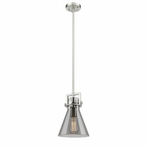 Newton Cone - 1 Light Stem Hung Pendant In Industrial Style-11.38 Inches Tall and 8 Inches Wide - 1 of 1