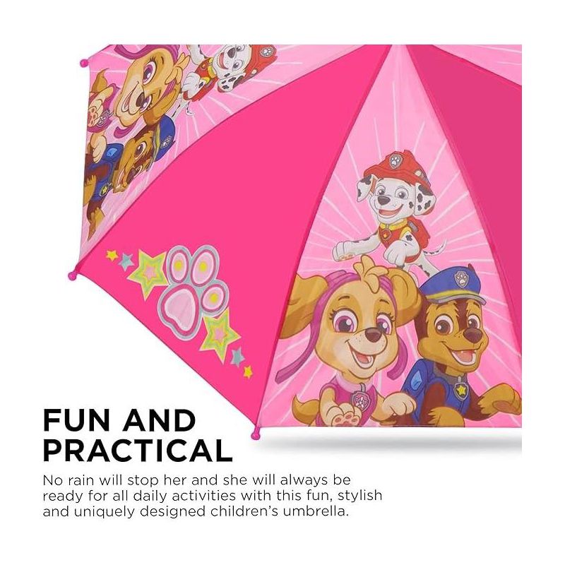 Paw Patrol Girl’s Raincoat and Umbrella Set, Kids Ages 2-7 (Light Pink), 4 of 8