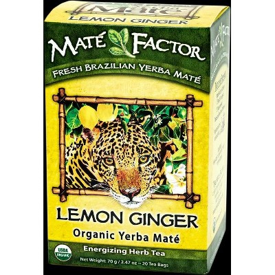 Lemon Ginger Tea by The Mate Factor  -  20 Tea Bag
