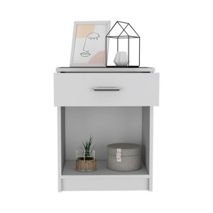 NicBex Nightstand with Bottom Storage Shelf and Drawer,Modern Bedside Table Storage Cabinrt for Bedroom,Living Room - 1 of 4