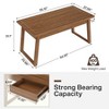 Vynxaria 55” Mid-Century Modern Executive Desk with Drawer, Solid Wood Writing Computer Desk for Home Office - 3 of 4