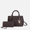 MKF Collection Ruth Women’s Satchel Bag with Wallet by Mia K - Coffee - 2 of 4
