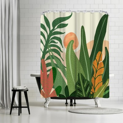 Americanflat Desert Garden Sunset by Modern Tropical 71" x 74" Shower Curtain