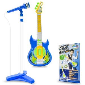 Contixo TG4 Kids Musical Guitar and Microphone Set, Electric Guitar Starter Kit with Adjustable Height Mic Stand Karaoke Toy Gift For Girls, Boys - 1 of 4