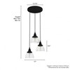 Hunter Fans 7" Cypress Grove Ceiling Light Natural Iron Finish - 3 Bulb Cluster Fixture for Indoor Spaces - 2 of 4
