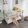 Karl Home Gray Twin Size Metal Bunk Bed for Kids Teens Adults, Heavy Duty Metal Bunk Bed with Ladder - 4 of 4