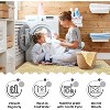 Acekool Geometric  Rug - Machine Washable Non-Slip Indoor Carpet for Living Room, Bedroom, Nursery - 3 of 4