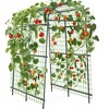 7.5FT Extra Tall Garden Arch Trellis, Steel Arbor for Climbing Plants, Vegetables, Flowers, Outdoor Pergola or Event Decoration - 3 of 4